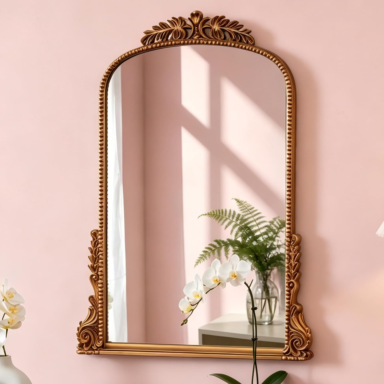 み*ぃ様 【早い者勝ち！】antique mirror 壁掛けゴールド アンティ Amazon.com: SHYFOY Antiqued Wall Mirror Decorative Vintage Mirrors